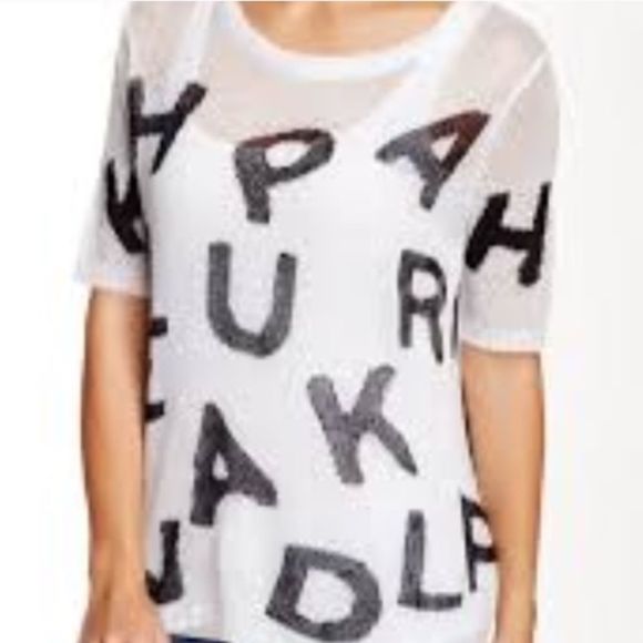 New Hye Park and Lune Bianca High End Academia Fashion Alphabet Sweater - Picture 3 of 9